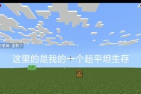 我的世界如何调整为超平坦世界？