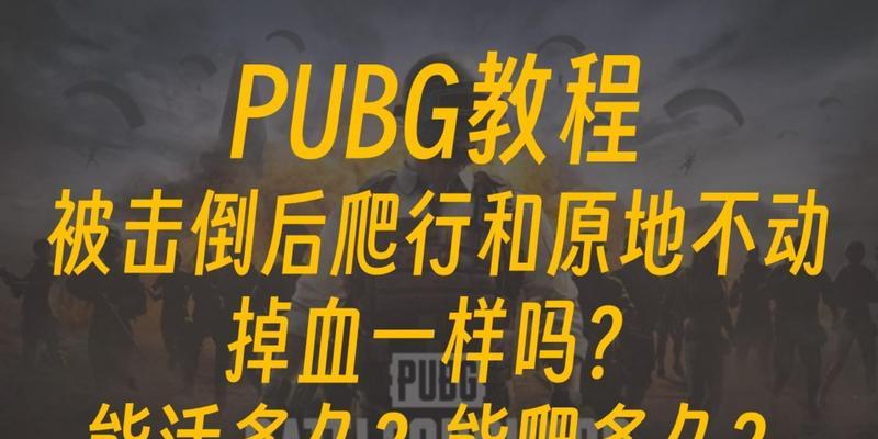 绝地求生中如何快速爬行？有哪些技巧？  第2张