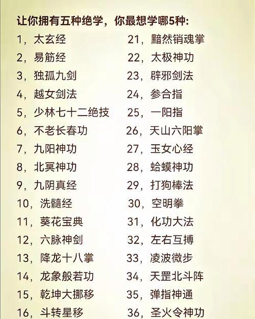 侠客武当武学搭配攻略（探索武当武学的奥秘）  第2张