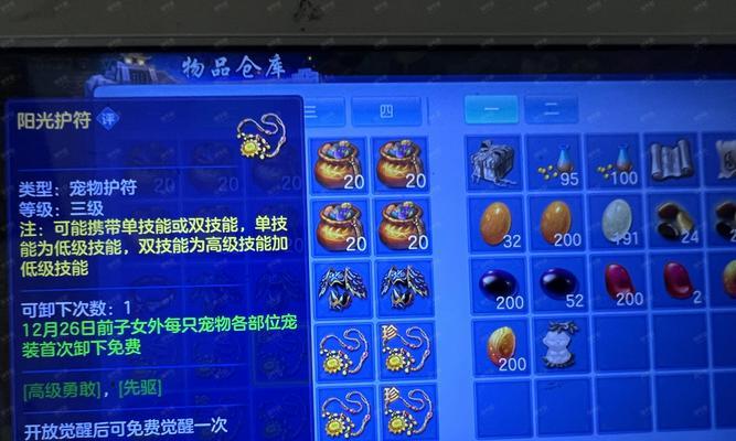 《神武》游戏宠物护符技能护符选择攻略（打造最强战斗宠物的技能选择与护符搭配攻略）  第3张