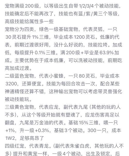《小志传奇》游戏圣兽系统进阶攻略（升级你的圣兽）  第2张
