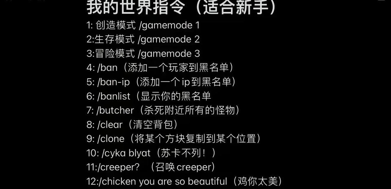 我的世界输入指令的正确方法是什么？  第1张